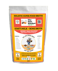 Goats Milk + Bone Broth Berry Max Antioxidant Vision & Glucose Support Broth* The Petz Kitchen Dog & Cat Holistic Super Foods*