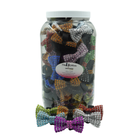 GG107VV | 50-100 Dog Cat Bows on Velcro Fastener - Bling 2"