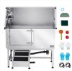 50 Inch Stainless Steel Dog Bath Tub w Ramp