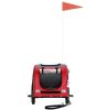 Pet Bike Trailer Red and Gray Oxford Fabric and Iron