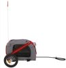 Pet Bike Trailer Red and Gray Oxford Fabric and Iron