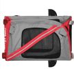 Pet Bike Trailer Red and Gray Oxford Fabric and Iron