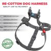 Grey Re-Cotton Dog Harness Eco Friendly Reflective & Adjustable