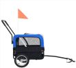 2-in-1 Pet Bike Trailer & Jogging Stroller Gray and Blue