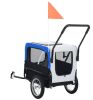 2-in-1 Pet Bike Trailer & Jogging Stroller Gray and Blue