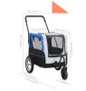 2-in-1 Pet Bike Trailer & Jogging Stroller Gray and Blue