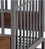 37in Heavy Duty Dog Crate, Furniture Style Dog Crate with Removable Trays and Wheels for High Anxiety Dogs