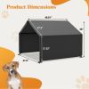 Outdoor Dog Bed Dog Shade Shelter, Portable Pet Tent, Water Resistant Dog House for Shade Protection, Outdoor, Garden, Patio, Backyard, Gray