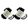 4 Pcs White Shoes Pattern Dogs Indoor Socks