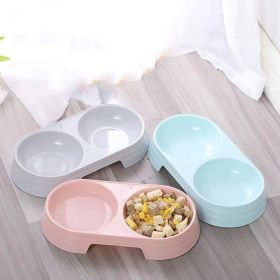 Pet Double Bowls; Dogs Food And Water Bowls For Indoor Feeding