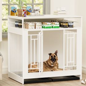 Dog Kennel Wooden Double-Door Furniture