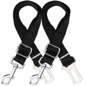 2-Pk Dog Harness Car SUV Seatbelt Adjustable Tether