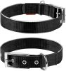 Black Nylon Reflective Adjustable Dog Collar