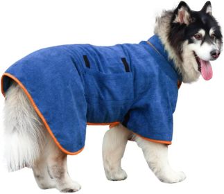 Dog Drying Coat Bathrobe Towel,Microfibre Material Fast Drying Super Absorbent Dog Bath Robe