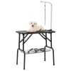 Adjustable Dog Grooming Table with Loop & Basket