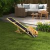 PawHut Wooden Dog Agility Seesaw for Training and Exercise, Yellow