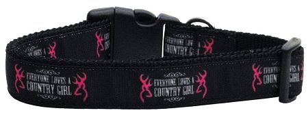 Country Girl Nylon Ribbon Dog Collars (Option: Large)