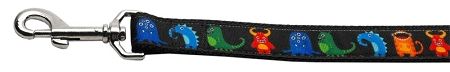 Black Monsters Nylon Leash (Option: 1 wide 4ft Leash)