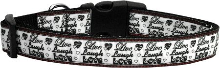 Live Laugh and Love Dog Collar (Option: Large)