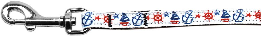 Anchors Away Nylon Ribbon Pet Leash (Option: 3/8 inch wide 4Ft Lsh)