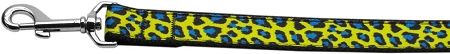 Blue and Yellow Leopard Nylon Dog Leashes (Option: 4 Foot Leash)