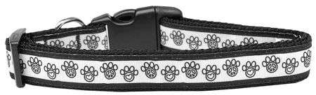 Peace Paw Nylon Dog Collar (Option: Large)