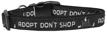 Adopt Don't Shop Nylon Dog Collar (Option: Large)