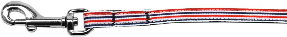 Patriotic Stripes Nylon Ribbon Pet Leash (Option: 3/8 inch wide 4Ft Lsh)