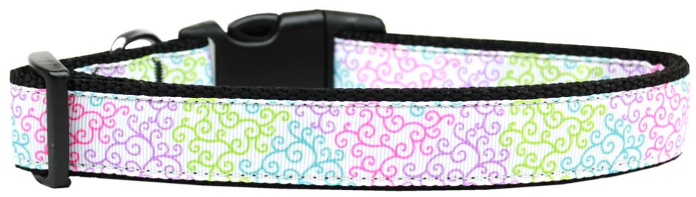 Summer Swirls Nylon Dog Collar (Option: Large)