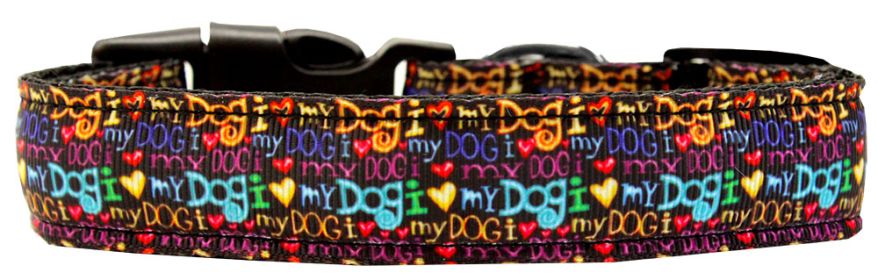 I Love My Dog Nylon Dog Collar (Option: Large)