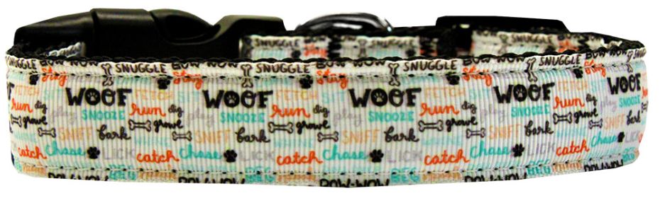 Woofs A Lot Nylon Dog Collar (Option: Large)