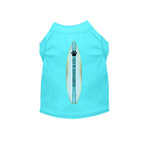 Sniffany & Surf- Dog Shirt (Color: TEAL, size: medium)