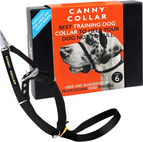 Canny Collar (Color: Black, size: 19"-21" - Size 6)