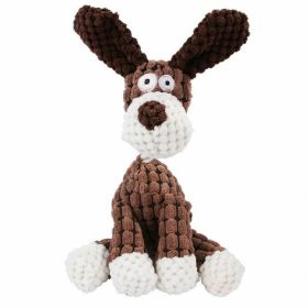 Dogs Soft Puppy Chew Toys With Squeakers (Color: Brown)