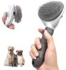 Pet Dog Brush - Stainless Steel, Rounded End Needles for Hair Removal, Cleaning, and Skin Care