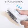 Pet Dog Brush - Stainless Steel, Rounded End Needles for Hair Removal, Cleaning, and Skin Care