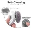 Pet Dog Brush - Stainless Steel, Rounded End Needles for Hair Removal, Cleaning, and Skin Care