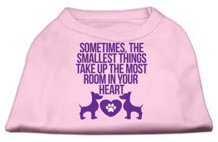 Smallest Things Screen Print Dog Shirt (Option: Light Pink XS)