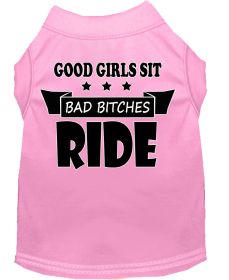 Bitches Ride Screen Print Dog Shirt (Option: Light Pink XS)