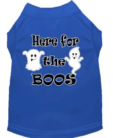 Here for the Boos Screen Print Dog Shirt (Option: Blue XS)