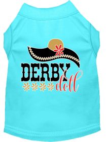 Derby Doll Screen Print Dog Shirt (Option: Aqua XS)