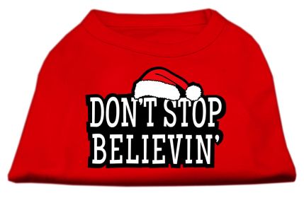 Don't Stop Believin' Screenprint Shirts (Option: Red XS)