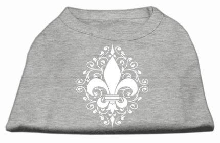 Henna Fleur De Lis Screen Print Shirt (Option: Grey XS)