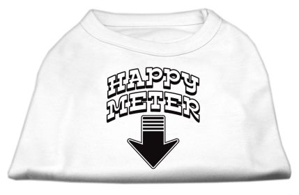 Happy Meter Screen Printed Dog Shirt (Option: White XS)