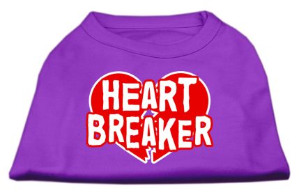 Heart Breaker Screen Print Shirt (Option: Purple XS)