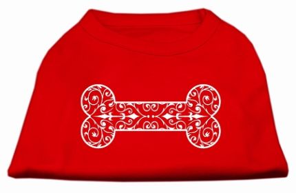 Henna Bone Screen Print Shirt (Option: Red XS)