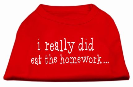 I really did eat the Homework Screen Print Shirt (Option: Red XS)