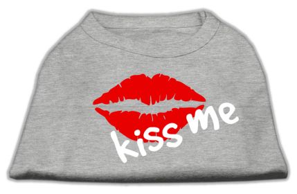 Kiss Me Screen Print Shirt (Option: Grey XS)