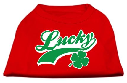 Lucky Swoosh Screen Print Shirt (Option: Red XS)