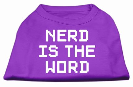 Nerd is the Word Screen Print Shirt (Option: Purple XS)